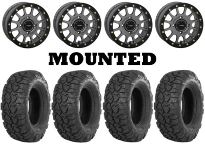 Kit 4 ITP UltraCross R-Spec 31x9.5-14 on System 3 SB-5 Beadlock Matte Gray 550