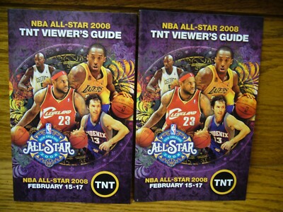 Lot of 2 NBA All-Star 2008 Game RARE Souvenir TNT Viewer's Guide KOBE BRYANT