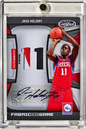 2009 Panini Certified Jrue Holiday Game Used Prime RPA /10 Portland Trailblazers