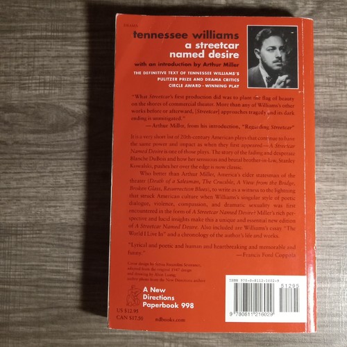 A Streetcar Named Desire by Tennessee Williams Classic 2004 Paperback Book - Picture 2 of 10