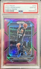 2022-23 Panini Prizm Paolo Banchero Rookie Purple /99 Prizm #249 PSA 10 RC Gem