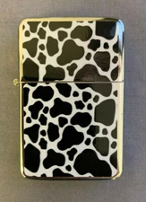 Cow Animal Print Flip Top Oil Lighter Windproof Farm Animal