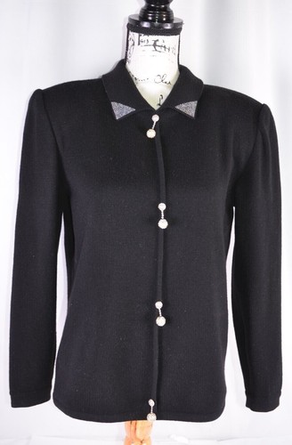 Maglione pullover donna Gucci taglia 46 Italia gioiello lana cashmere 10 US nero - Foto 1 di 12
