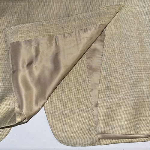 Canali Wool Yellow / Gold Light Plaid Sport Coat Blazer Size EU 54 US 44 Regular - Picture 16 of 21