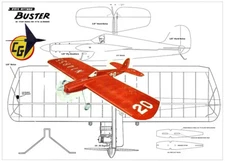 Carl Goldberg Model Airplane Plans (UC): Buster 40" Profile Stunt for .19-.35