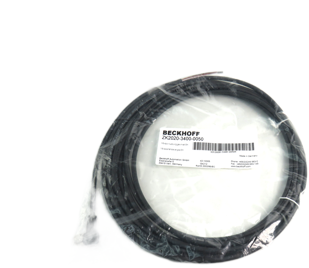 BECKHOFF ZK2020-3400-0050 CABLE New | eBay