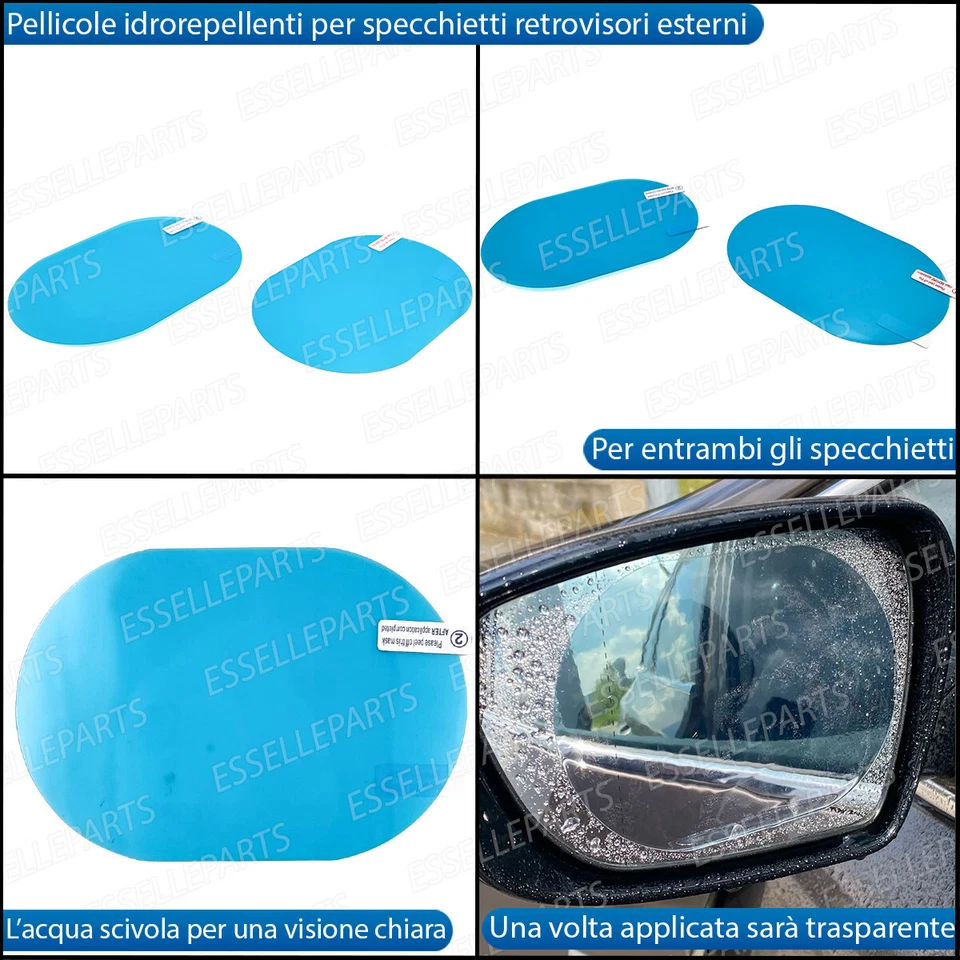 PELLICOLA ANTI PIOGGIA SPECCHIETTO RETROVISORE PER MINI CLUBMAN R55 ANTIPIOGGIA - Immagine 2 di 4