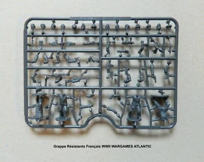 WARGAMES ATLANTIC Grappe Résistants Français WWII Figurines 28mm plastique