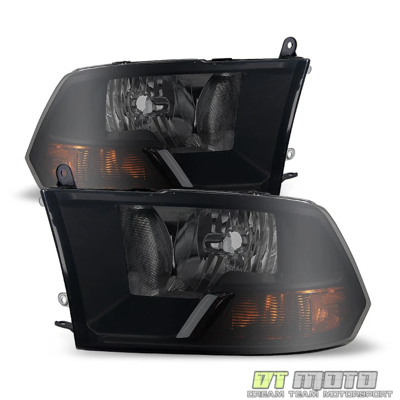 Faro de humo negro izquierdo+derecho para Dodge Ram 1500 2500 3500 2009-2018 Foto 2 de 4
