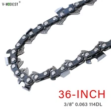 36in Chainsaw Chain 114DL 3/8"Pitch .063" Gauge Full Chisel Fit Stihl/Husqvarna