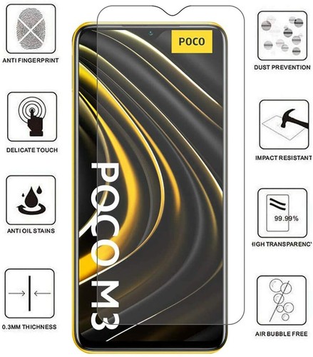Coque Silicone TPU Transparente + Verre Trempe Pour Xiaomi Poco M3 Little Bouti - Imagen 2 de 2