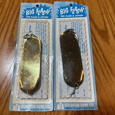 2 NOS Al’s Goldfish Big Flash Gold Dodger Size 3/0