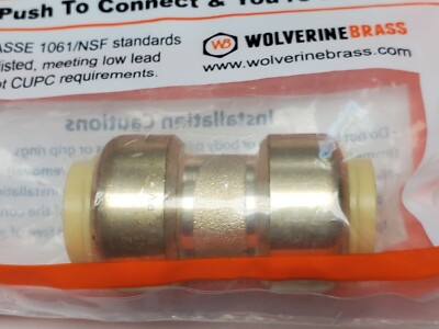  WOLV-BITE 2PCS 1/2''  PUSH CONNECT PLUMBING VALVES 54050NLW FITTING 1/2, 3/4, 1''