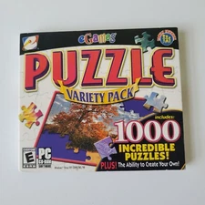 E Games Puzzles Variety Pack PC CD ROM 1000 Puzzles Master 4 Levels 2005