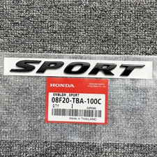 Gloss Black Sport Trunk For Honda Civic Badge Emblem Nameplate 08F20-TBA-100C