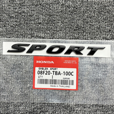 Gloss Black Sport Trunk For Honda Civic Badge Emblem Nameplate 08F20-TBA-100C