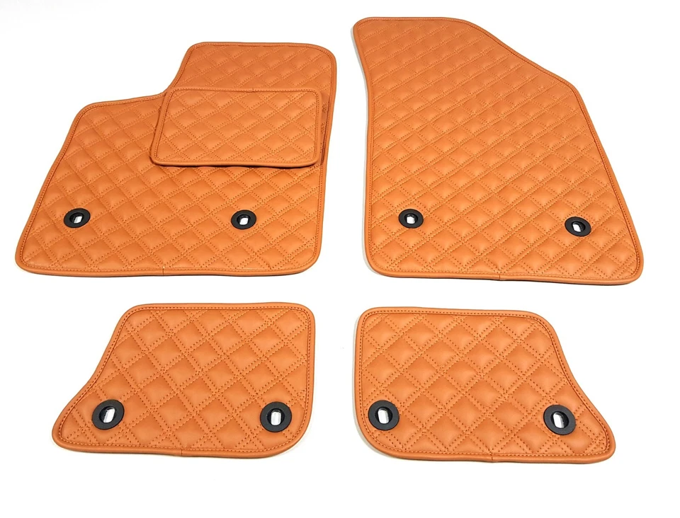 Alfombrillas de cuero terracota totalmente a medida para Bentley Continental GT 2003-2010 Foto 3 de 4