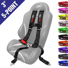 5 Point Racing Harness 3" Wide Straps fit UTV, Sand Rail, 4x4, RZR, X3, Off-Road