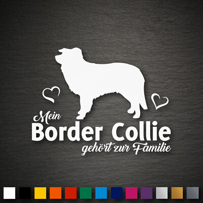 14157 Border Collie Aufkleber 129x100mm Hund Sticker Auto Tuning Familie Dog