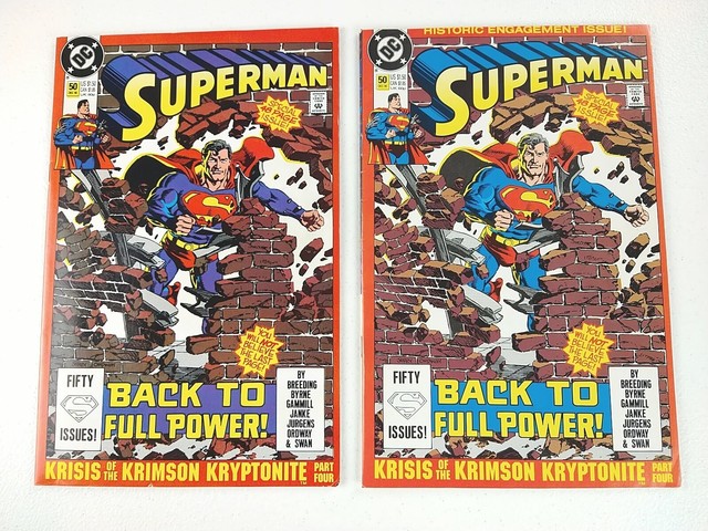 Superman #50 1st + 2nd Print Lot (1990 DC Comics) Historic Engagement Issue Superman #50 1st + 2nd Print Lot (1990 DC Comics) Historic Engagement Issue