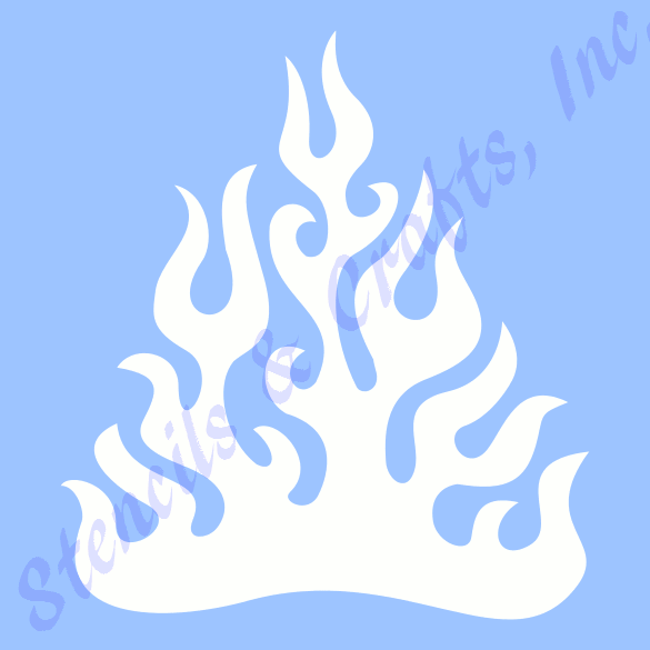 10 flame stencil fire stencils template templates pattern craft