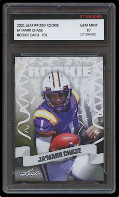 Joe Burrow-Ja' Marr Chase 2020-21 Foglia Graduate Gem-Mt - Foto 8