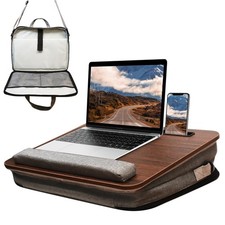 Lap Desk for Laptop with Cushion, Lap Desks for Adults with Storage Fits up to 1