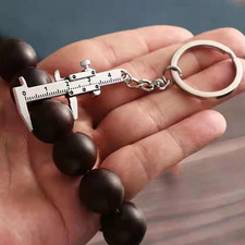 1 pc Mini Vernier Caliper Keychain Metal Rule...