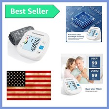 LCD Blood Pressure Monitor for Adults - Large Cuff, Easy Operation, Portable