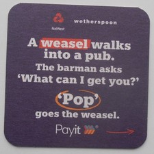 WETHERSPOONS NATWEST BEER MAT