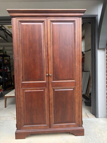 STANLEY FURNITURE Solid Cherry Contemporary Traditional 78” Computer Armoire