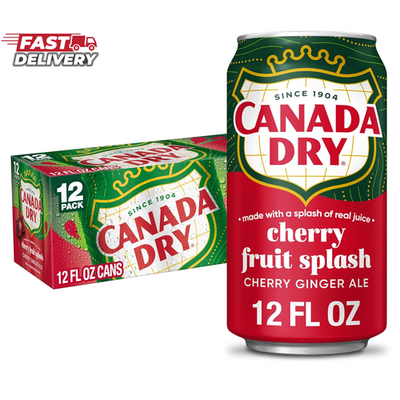Canada Dry Cherry Gingerale Fruit Splash 12Oz, Pack of 12 | eBay