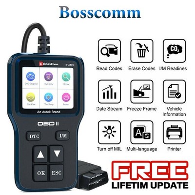Bosscomm IFIX501 Code Reader OBD2 Scanner Check Engine Fault Diagnostic Tool