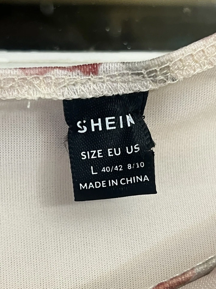 L Y2K 透明花卉玫瑰网娃娃背心仙女 Coquette 浪漫森庆 — 第 2/3 张图片