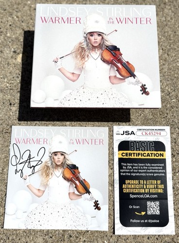 LINDSEY STIRLING SIGNED CD JSA COA Warmer In The Winter - Afbeelding 1 van 4