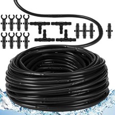 Innconee 100 ft 1/4 Inch Drip Irrigation Tubing 6 Inch Emitters Spacing with ...