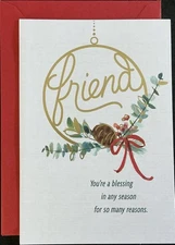 Merry Christmas Friend Card Hallmark Greeting Card