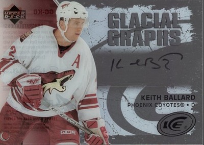 2005-06 Upper Deck Ice Glacial Graphs #GGKB Keith Ballard Auto - HKY