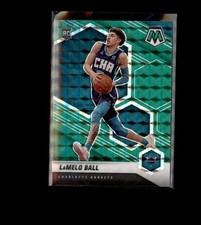 LaMelo Ball 2020-21 Panini Mosaic Rookie Card #202 Green Mosaic Prizm HORNETS