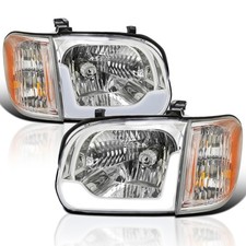 Fits 2005-2006 Toyota Tundra 2005-2007 Sequoia Led Tube Headlights+Corner Lamps