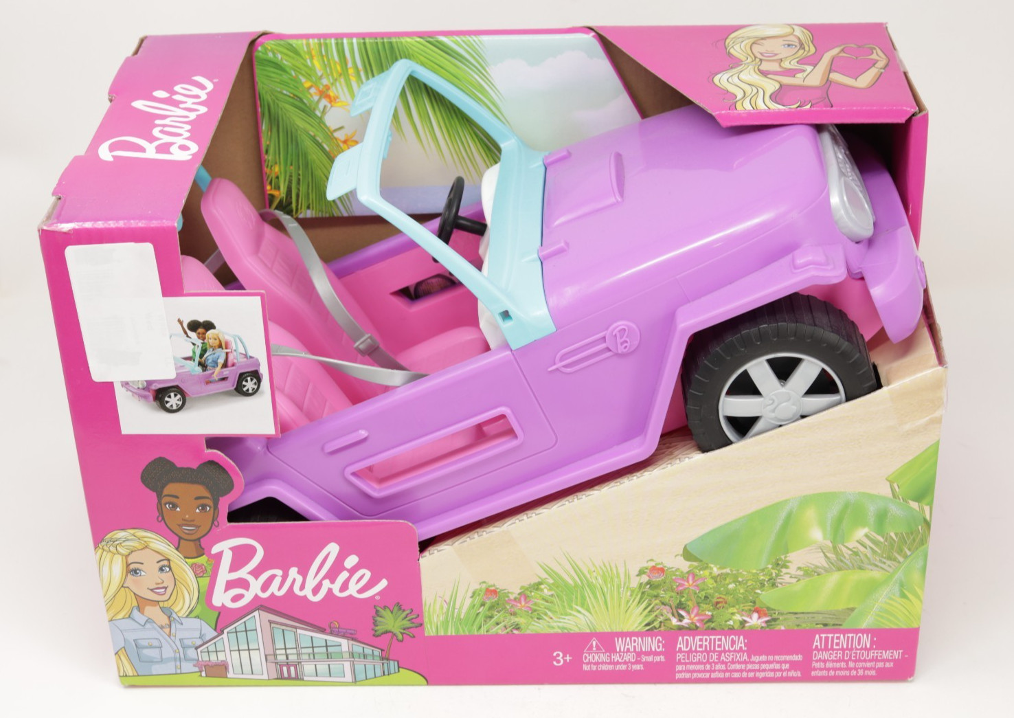 Barbie Estate Off Road Vehicle Car Rolling Wheels Purple Jee