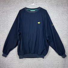 VTG Augusta National Golf Shop Slazenger Masters Navy Windbreaker Men's Size XL