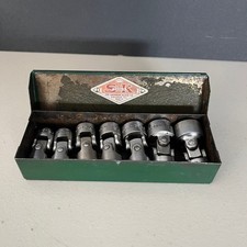 Vintage S-k Tools 38 Drive 7pc Sae Swivel Flex Socket Set In Metal Box Vintage S-k Tools 38 Drive 7pc Sae Swivel Flex Socket Set In Metal Box