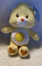 Care Bears Funshine Bear Vintage 2002 8" Yellow Stuffed Plush With tags