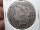 US 1890 CC MORGAN DOLLAR COIN IN FINE CONDITION