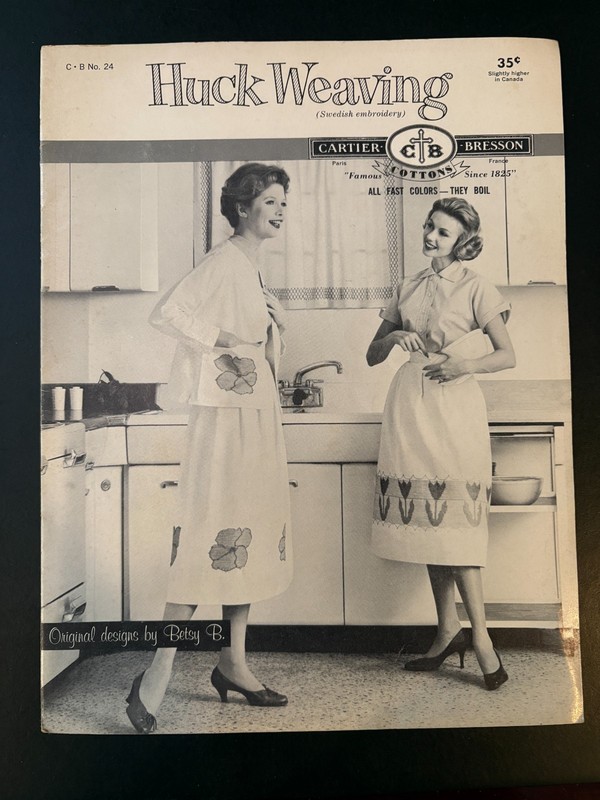 1958 Huck Weaving Swedish Embroidery, Original Designs by Betsy B.  - Booklet