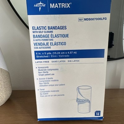 Medline Matrix Elastic Bandage Self Closure Latex Free 6x5 yds MDS087006LFG
