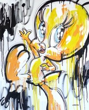 Harleen œuvre unique sur toile 100x80cm Street Art Pop Art