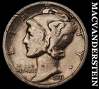 1931-S Mercury Dime- Silver- Scarce Better Date No Reserve #J11