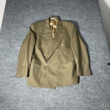 Vintage Yves Saint Laurent Blazer Mens XL Brown Double Breasted Wool Made France